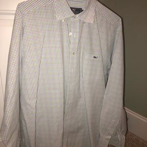 Mens vineyard vines long sleeve button up shirt